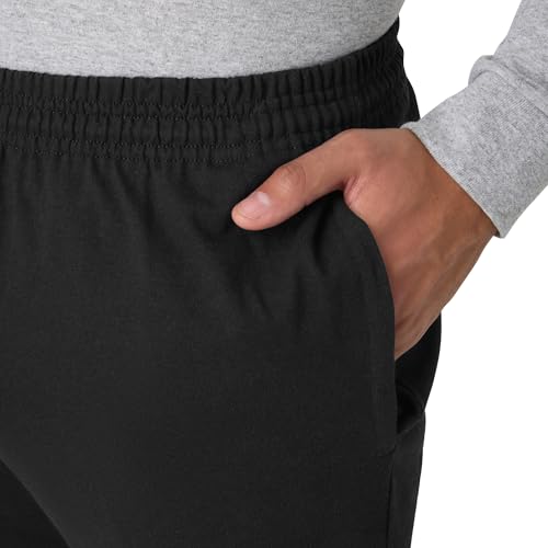 Hanes Men's XXL Sweatpants Pack - Black/Charcoal Heather/Light Steel, Open Bottom, Pockets