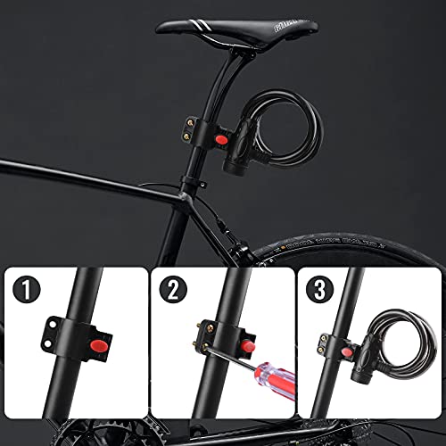 4ft Bike Cable Lock - 1/2 Inch Thick with 2 Keys