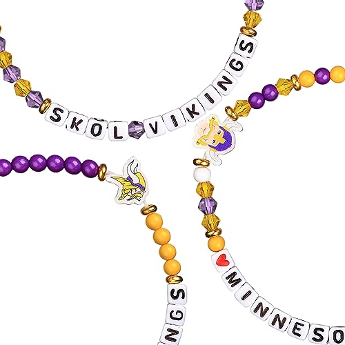 Minnesota Vikings Team Friendship Bracelet 3 Pack