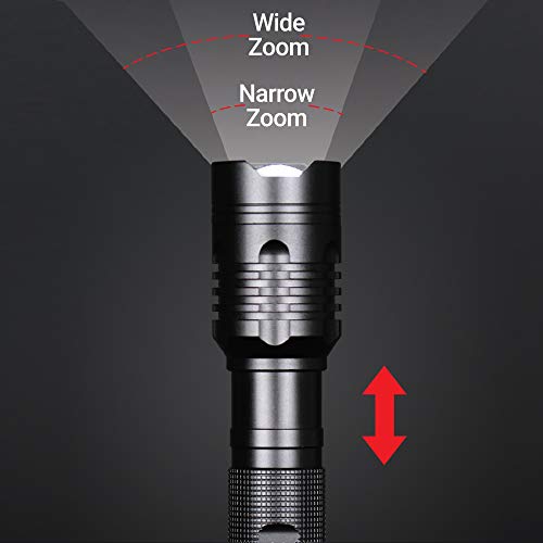 Feit Electric 1700 Lumen LED Tactical Flashlight - 9.76 in, Aluminum, Zoomable Bezel, 4-C Battery Required