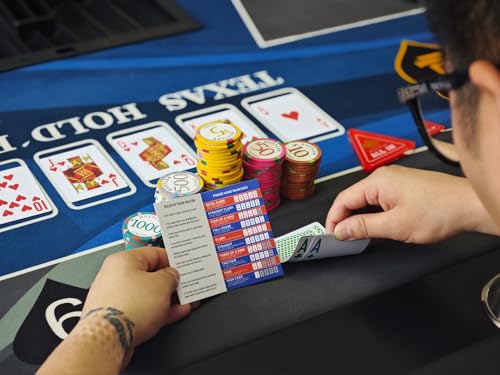 Texas Hold 'Em Poker Hand Ranking Reference Guide - 10-Pack Cheat Sheets