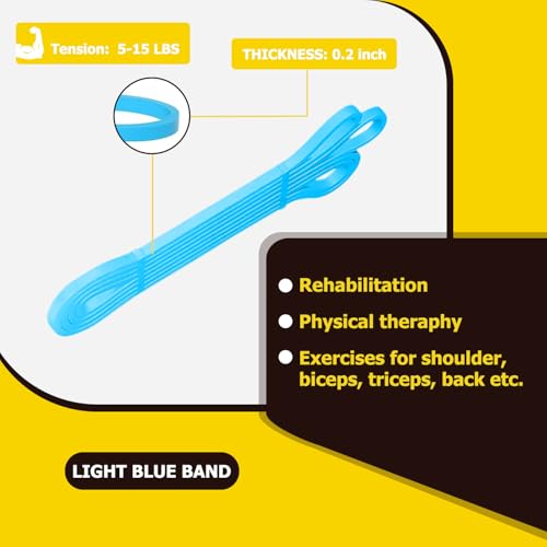 Pull Up Resistance Band - Blue, Natural Latex Exercise Bands