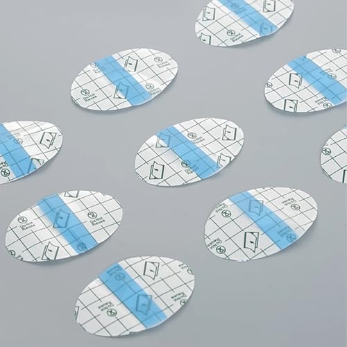 Lsenrioy 200pcs Transparent Waterproof Adhesive Bandages 1.7x2.6 Inch – Ellipse Film Dressing Tapes