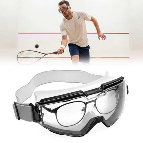 Protective Racquetball Goggles for Glasses - Anti-Fog & Scratch Resistant