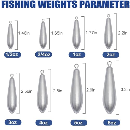 TKHDBF Lead Drop Shot Fishing Weights for Bass & Saltwater Tackle