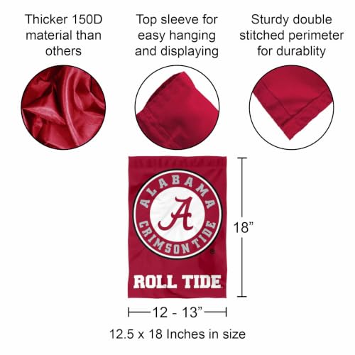 Alabama Crimson Tide Garden Flag - Double Sided 13x18