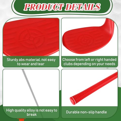 Realspring Oversize Head Golf Club Set 36 Inch Red – 2-Piece Practice Kit