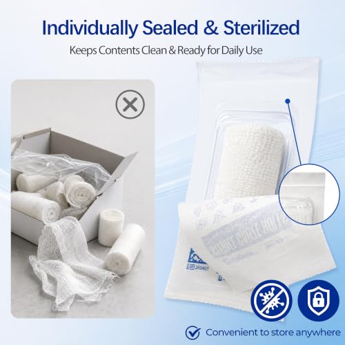 Sterile Gauze Roll 2" x 4.1 Yards - 12 Individually Sealed Rolls