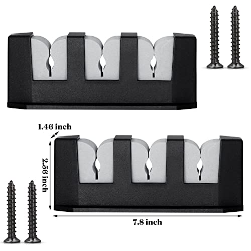 Sratte 4 Pcs Horizontal Rod Holders for Boat Mounts 7.8 Inch Black/Gray