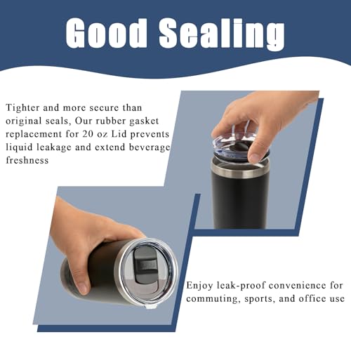 Leakproof Rubber Seal Replacement for Yeti 20 oz Tumbler Lid - 4 Pack