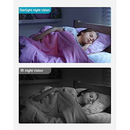 LaView Security Cameras 2k with Color Night Vision, 4MP Cameras for Home Security with Motion Detection, Two-Way Audio, Indoor WiFi Camera for Baby/Pet, Alexa, USA Cloud Service,White