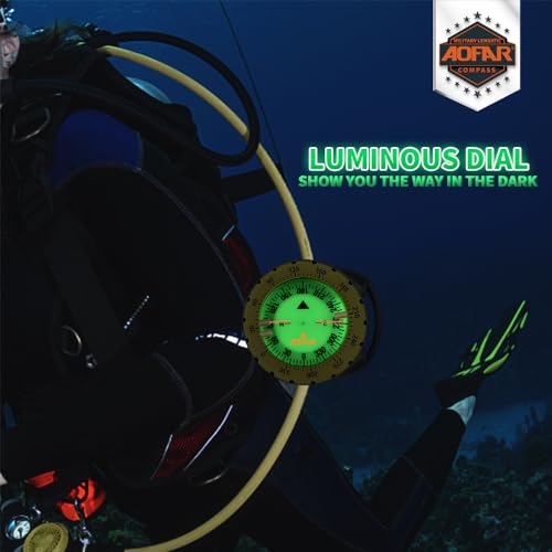 AOFAR Waterproof Dive Compass AF-Q60C for Snorkeling & Sailing