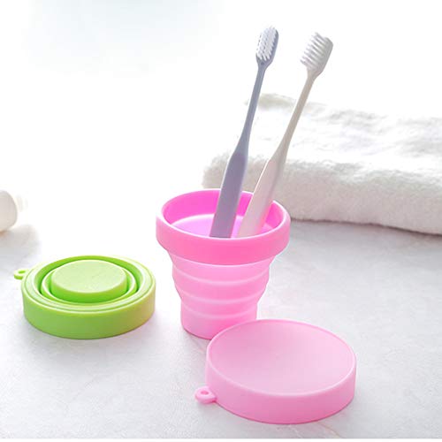 Collapsible Silicone Cup - 6.76oz Portable Folding Mug with Lid