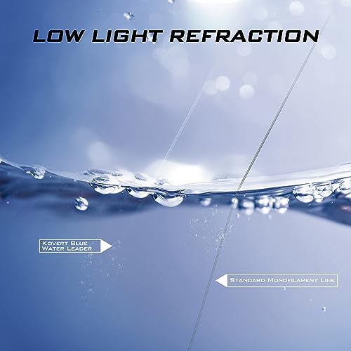 KastKing Kovert Blue Water Fluorocarbon Leader Line 30LB 50 Yards - Clear, Saltwater Fishing Tackle