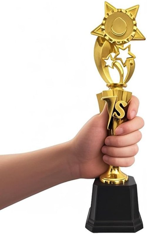 Ebonee Gold Star Award Trophy Cup - First Place Winner for Competitions & Sports Tournaments | Perfect for Recognition & Birthday Parties