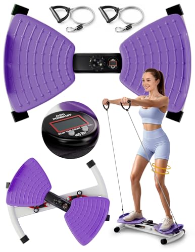 Waist Twister Machine Exercise with Digital Counter - Deep Purple