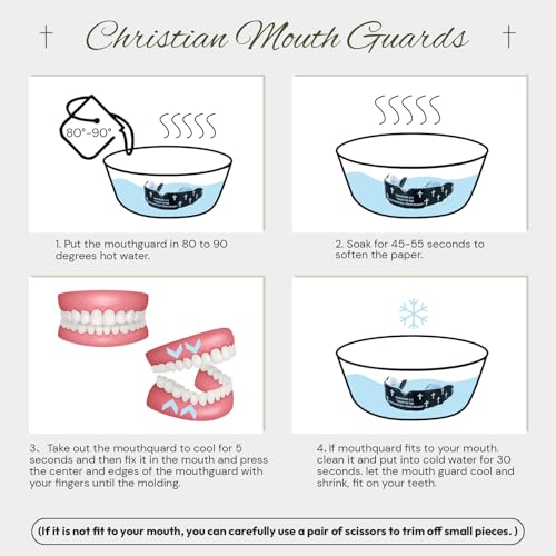 Christian Mouth Guards for Sports - 2 Pack Black & Proverb