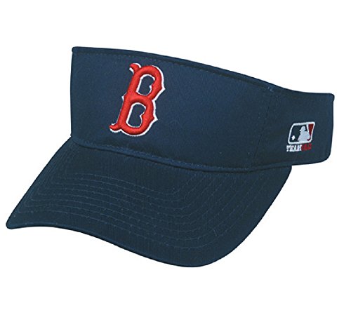 Boston Red Sox MLB Sun Visor Golf Hat - Navy Blue & Red Logo