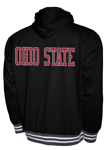 Ohio State Buckeyes Full Zip Hoodie Jacket - Black, Medium