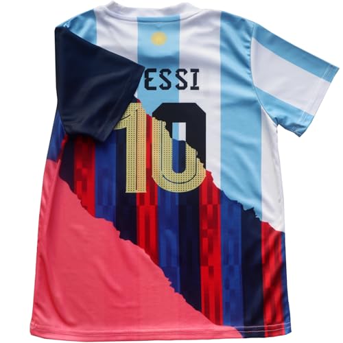 TIMEART Kids Soccer Jersey Set Youth Sizes No 10 Trio Leo White Edition Mix / 30