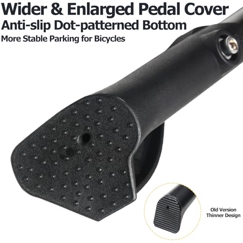 Black Adjustable Aluminum Bicycle Kickstand for 24-29 inch Bikes - Rear/Center Mount
