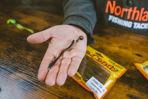 Floating Soft Plastic Leech Lure for Walleye Fishing - Green Pumpkin