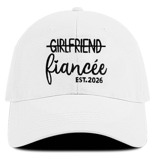 XDeFi Embroidered Wedding Hats - Fiance &Fiancee One Size, Bridal Party Baseball Cap
