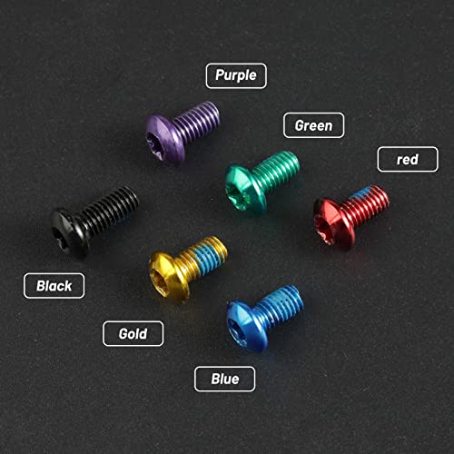 Bicycle Disc Brake Rotor Bolts Set - 12 Pcs M5x10mm Black with T25 Wrench