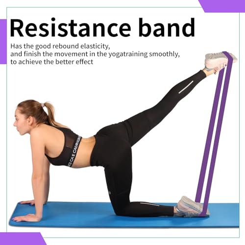 WIFOCU Purple Resistance Bands Set 35-85lbs - Home Gym & Physical Therapy