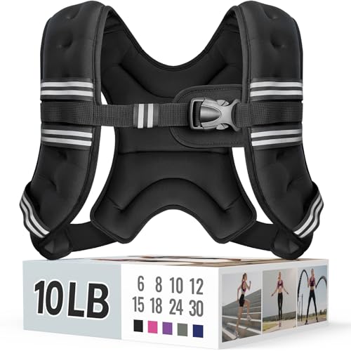 Weighted Vest for Men & Women - Adjustable 6-30 lb Rucking Vest