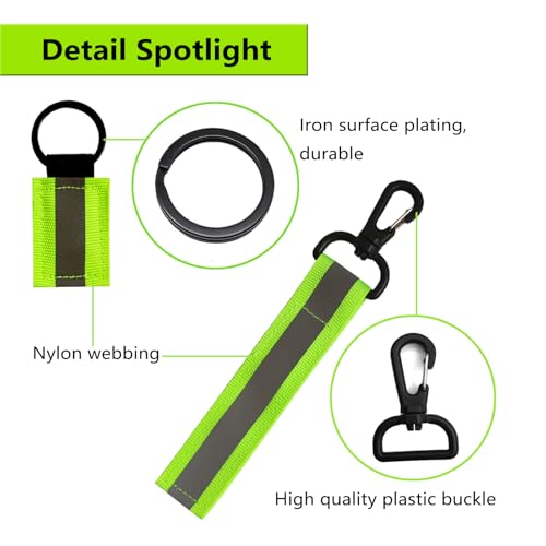 10 Pack Glow in The Dark Reflective Straps for Safety Gear