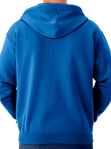 Jerzees NuBlend Full Zip Hoodies for Men - Cotton Blend, S-3X, Royal, Medium
