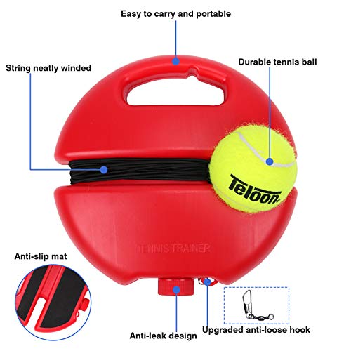 Solo Tennis Trainer with Rebound Ball & Portable Mesh Bag