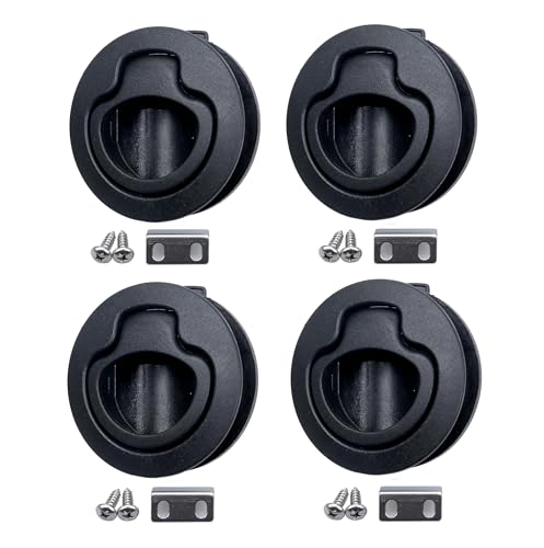 Thorn 2-Inch Black Nylon Slam Latch Pack of 4 – Flush Pull Handles for Marine Use