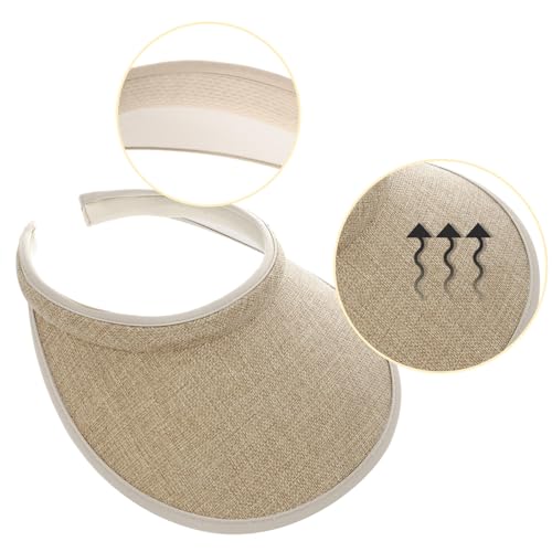 Rthjsfj 4-Pack Slip-On Wide Brim Sun Visor Hats for Women UV Protection (Multi)