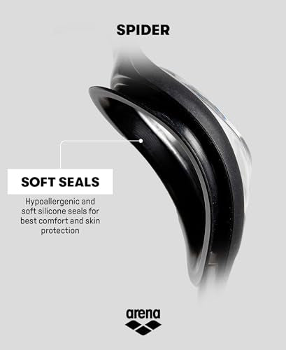 ARENA Unisex Adult Swim Goggles Clear/Black Anti-Fog Leak-Proof Swimming Mask