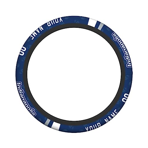 Personalized Indianapolis Football Steering Wheel Cover - One Size