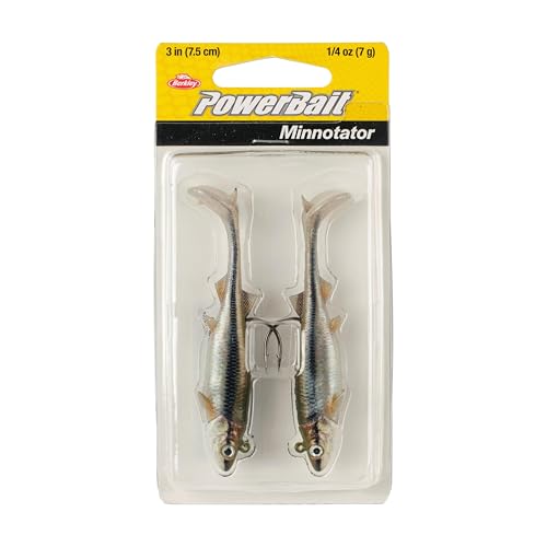 PowerBait Pre-Rigged Minnotator Soft Bait - HD Blacknose Shiner, 3 in
