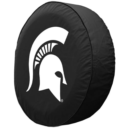 Michigan State University Tire Cover - Size Z (33"x12.5") - Black Vinyl