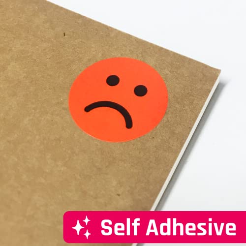 Happy/Sad Smile Face Emotion Stickers - 600 Pack, Red & Green