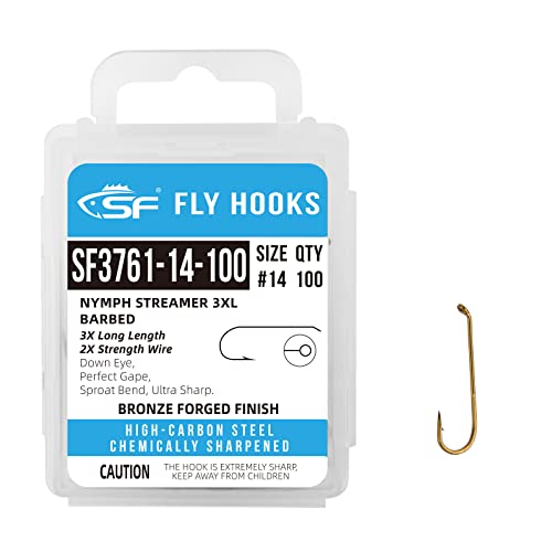 Fly Tying Hooks #14 Ultra Sharp - 100Pcs SF3761-14