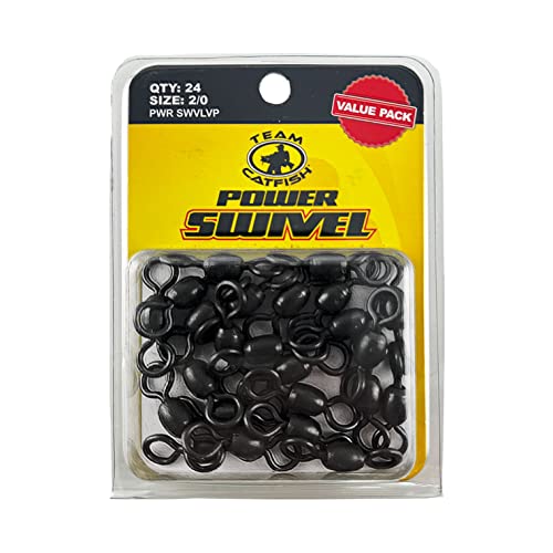 2/0 Heavy-Duty Fishing Swivels - 600 lb Strength, 24-Pack