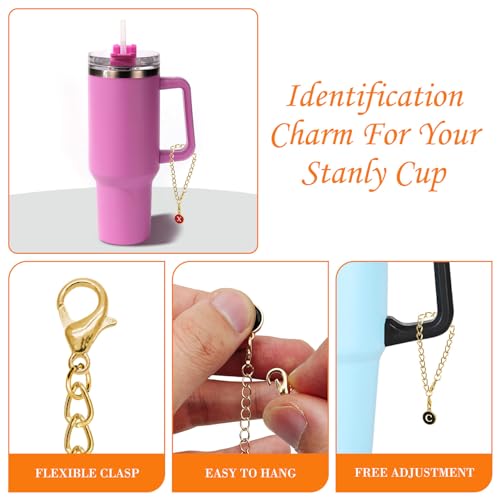 Personalized Letter Charms for Stanley Cup - 6pcs A-Z Set