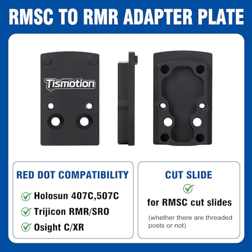 RMSc to RMR Red Dot Mount Adapter Plate - 7075 Aluminum