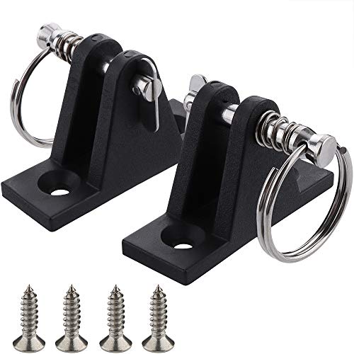 Marine Grade Nylon Bimini Top Deck Hinges with Pin - 2 Pcs