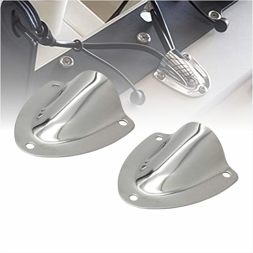 Stainless Steel Clam Shell Vent Cover for Marine Boat - Large - 2 PCS
