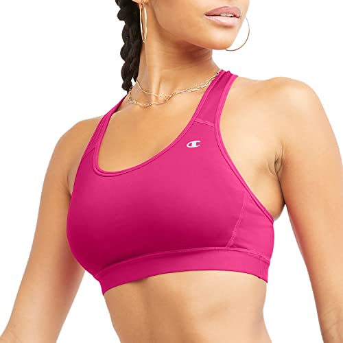 Champion Women's High-Impact Sports Bra - Moisture-Wicking, Small/Fuchsia