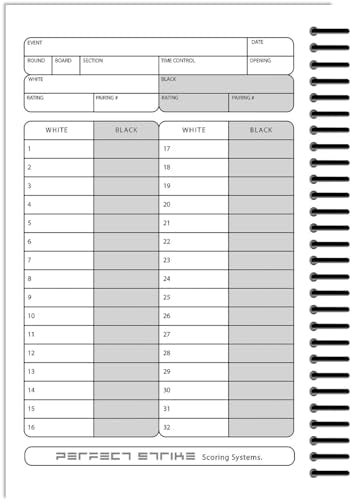 Heavy Duty Chess Scorebook with Rules & 50 Game Records - 5.5" x 8.5"