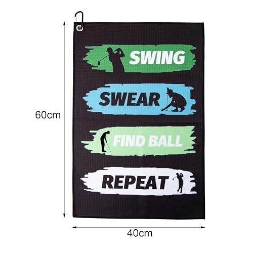 Funny Golf Towels - Super Absorbent Waffle Microfiber - Golf#3