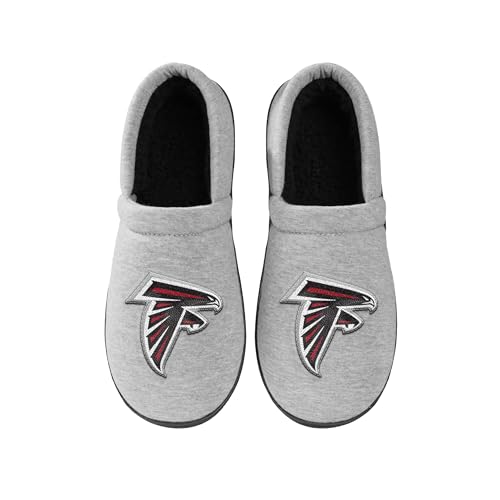 NFL Men's Sherpa Moccasins Slippers - Atlanta Falcons, Size 11-12